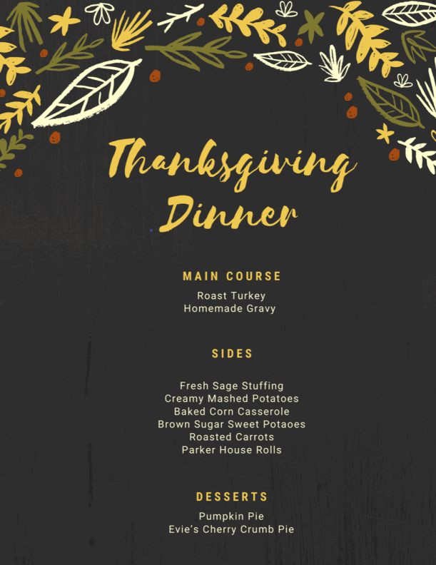 Thanksgiving-Menu-1 - Any Kind of Weather